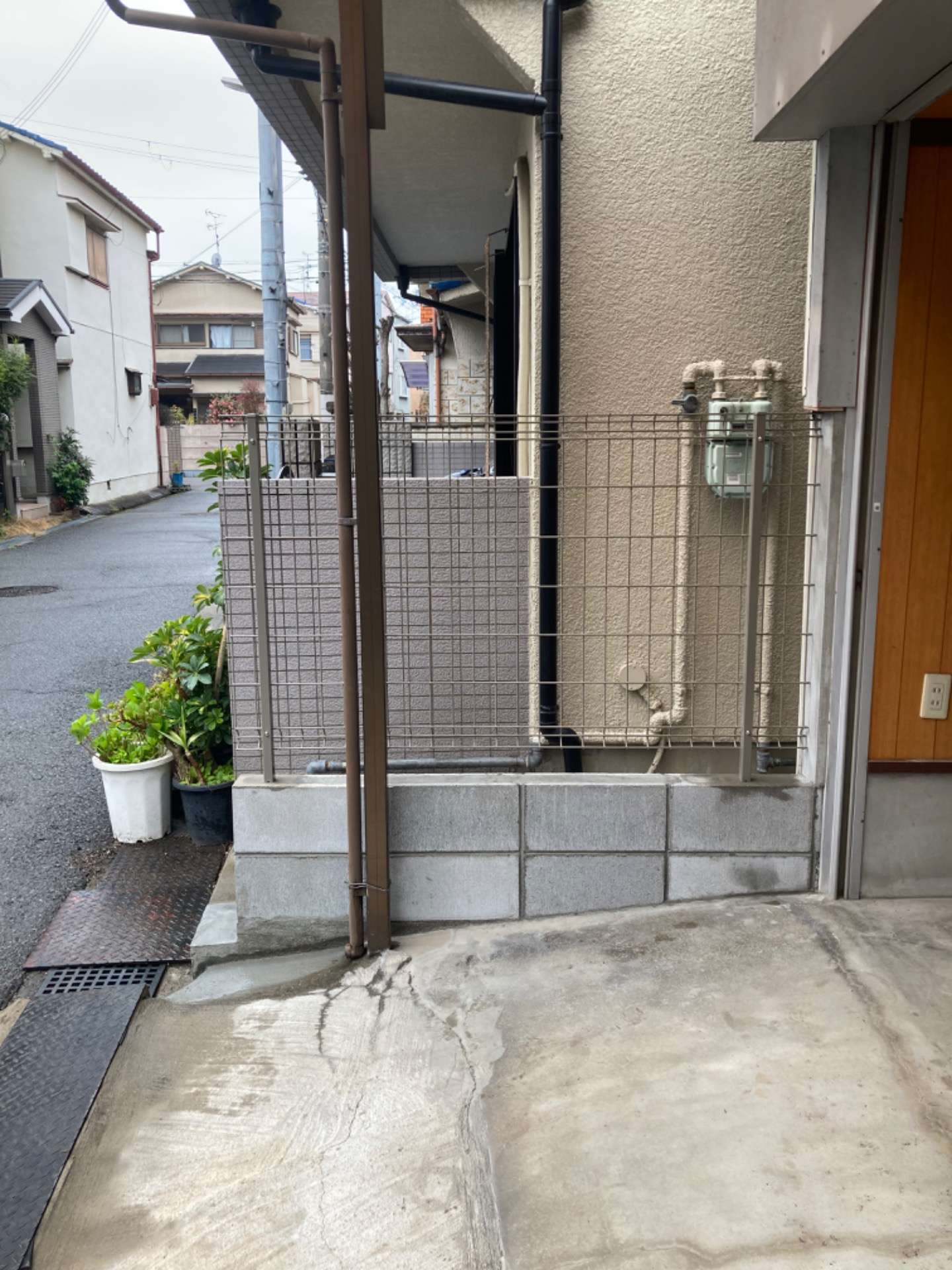 ブロック塀からフェンスへの改修